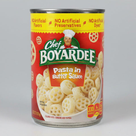 6 CANS Chef Boyardee Pasta in Butter Sauce 15 Oz Can Wheels