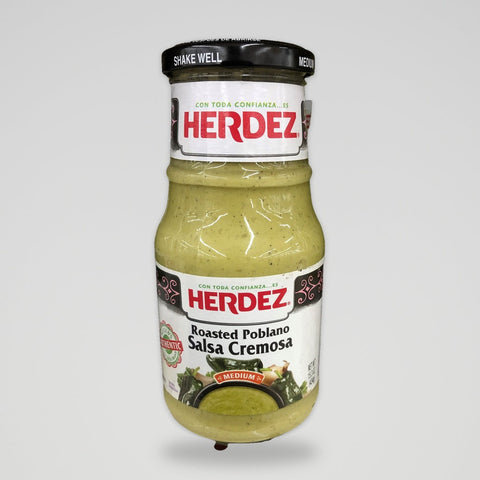 Herdez Medium Roasted Poblano Salsa Cremosa Dip, 15.7 oz