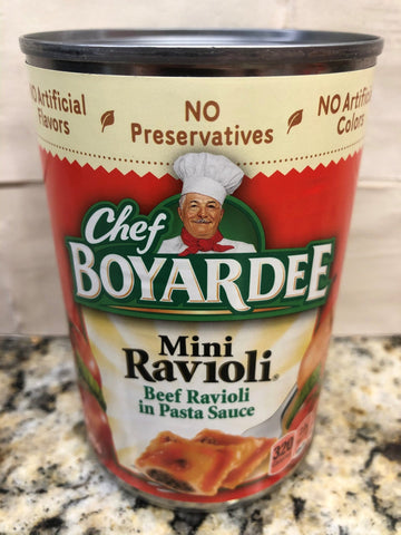 6 Cans of Chef Boyardee Beef Mini Ravioli in Tomato Sauce, 15 oz