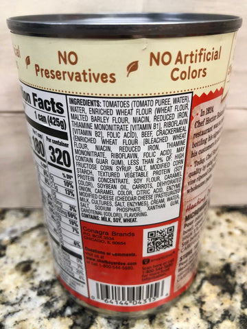 6 Cans of Chef Boyardee Beef Ravioli in Tomato Sauce, 15 oz