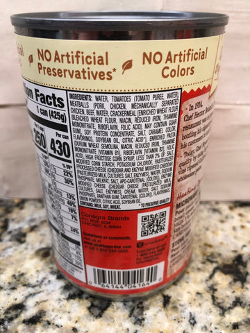6 Cans Chef Boyardee Mini ABC's and 123's with Meatballs 15 Oz Can