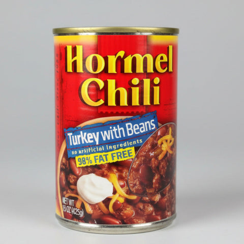 4 CANS Hormel Chili Turkey with Beans 15 oz Hamburger Sauce Hot Dog