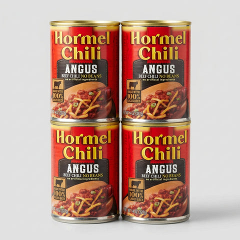4 Cans of Hormel Angus Chili No Beans, 14 oz