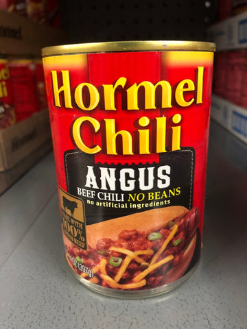 4 Cans of Hormel Angus Chili No Beans, 14 oz