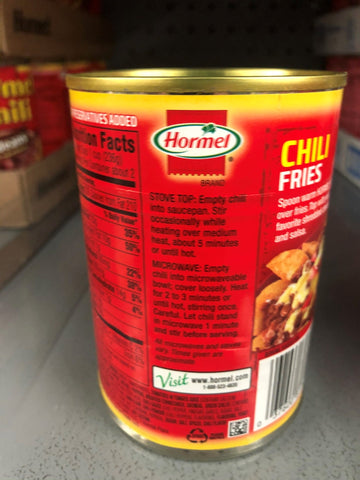 4 Cans of Hormel Angus Chili No Beans, 14 oz