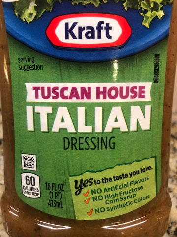 3 BOTTLES Kraft Tuscan House Italian Salad Dressing 16 oz Tangy