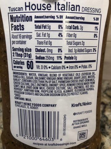 3 BOTTLES Kraft Tuscan House Italian Salad Dressing 16 oz Tangy