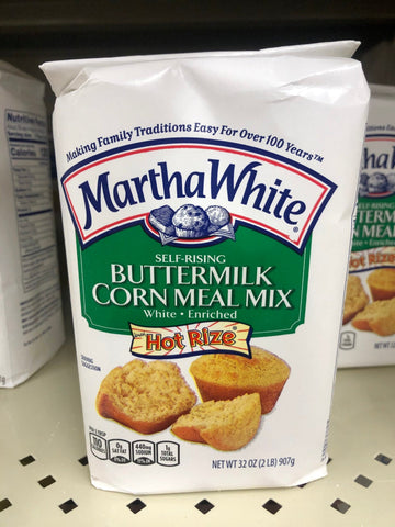 2 Bags of Martha White Buttermilk Hot Rize Corn Meal Mix, 2 lb