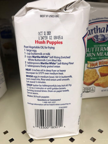 2 Bags of Martha White Buttermilk Hot Rize Corn Meal Mix, 2 lb