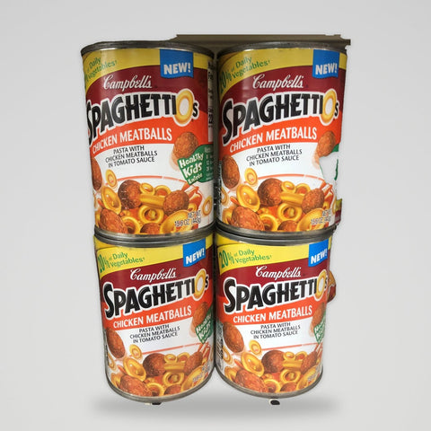 4 Cans of Campbell's SpaghettiOs Pasta with Chicken Meatballs, 15.6 oz