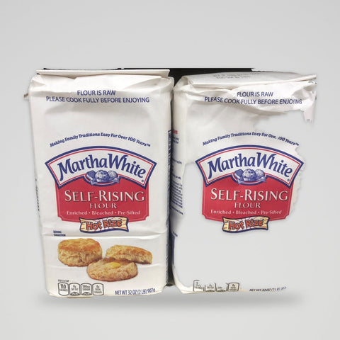 2 Bags of Martha White Hot Rize Enriched Self Rising Flour, 2 lb