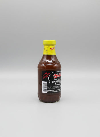 2 BOTTLES Wells Hog Heaven Barbecue Sauce 18oz BBQ Pork Beef Rib Fat Free NC