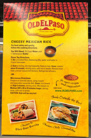 Four Boxes Old El Paso Cheesy Mexican Rice 7.6 oz Box