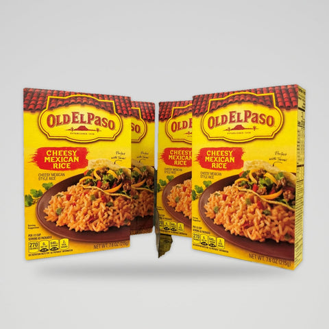 Four Boxes Old El Paso Cheesy Mexican Rice 7.6 oz Box