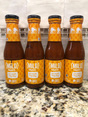 4 BOTTLES Taco Bell Mild Sauce 7.5 oz chips burritos enchilada FREE SHIP