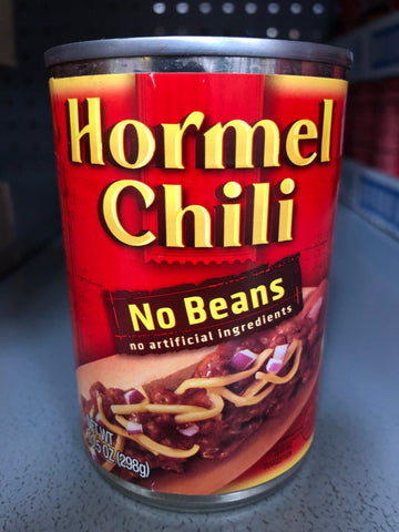 4 Cans of Hot Dog Hormel Chili No Beans, 15 oz