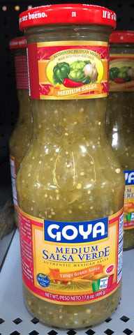 3 Bottles of Goya Medium Verde Salsa Sauce, 17.6 oz