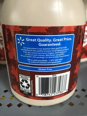 2 Bottles of Great Value Pure Maple Syrup, 32 oz
