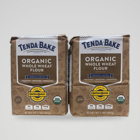 2 Bags of Southern Biscuit Tenda Bake 100% Organic Whole Wheat Flour, 2 lb