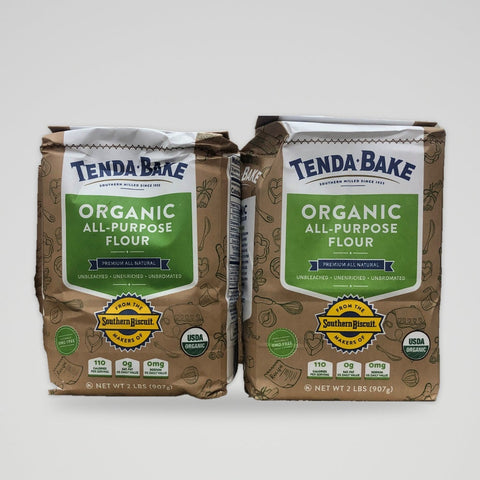 2 Bags of Southern Biscuit Tenda Bake 100% Organic All Purpose Flour, 2 lb