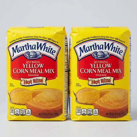 2 Bags of Martha White Corn Meal Yellow Mix Flour, 2 lb