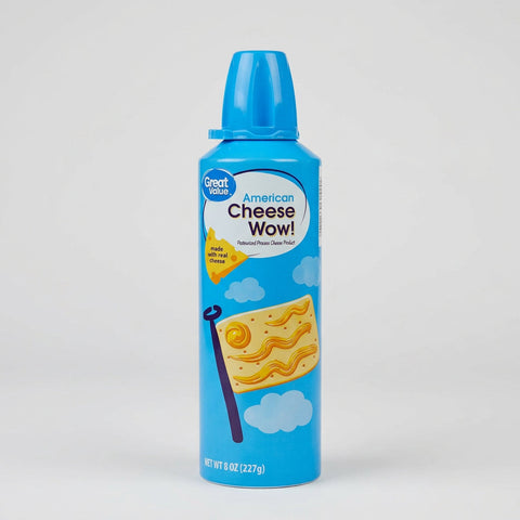 Great Value Cheese Wow! Spray Squeeze American Cheese Wiz 8 oz Can