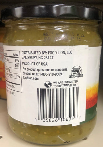 Food Lion Salsa Verde, 16 oz