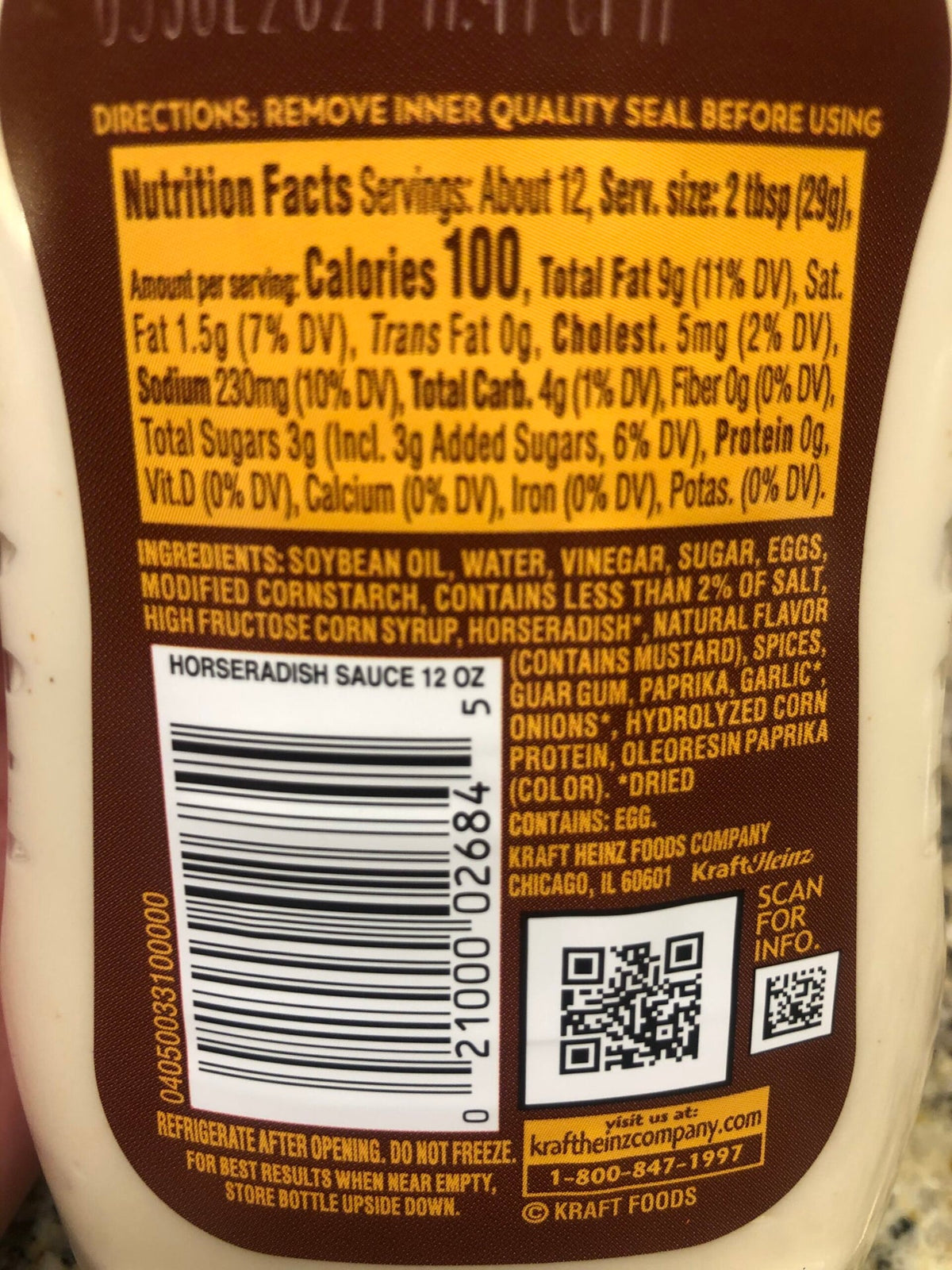 Kraft Horseradish, 12 oz