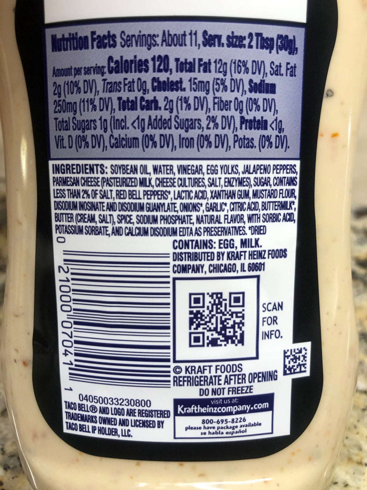 4 Bottles of Taco Bell Baja Sauce, 11 oz