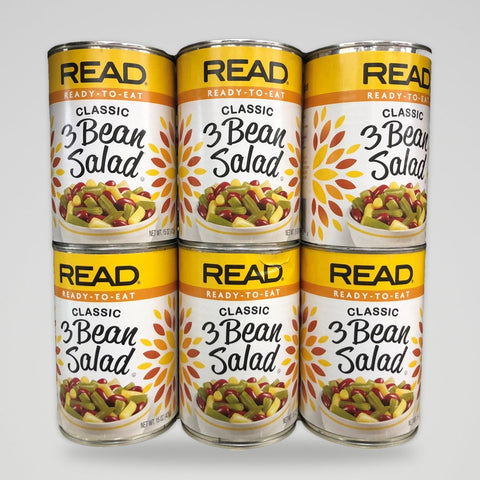 6 Cans Read Ready to Eat 3 Beans Salad 15 oz Can