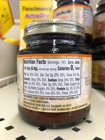 4 Jars Food Lion Fast Rise Yeast 4 oz Jar