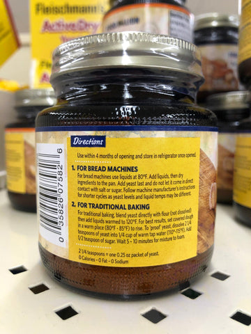 4 Jars Food Lion Active Dry Yeast 4 oz Jar