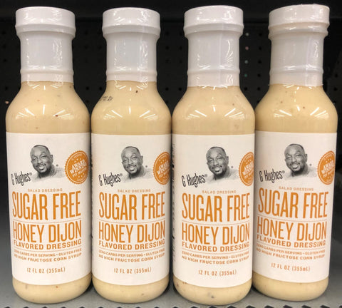4 Bottles of G Hughes Sugar Free Honey Dijon Salad Dressing, 12 oz