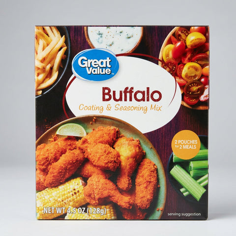 Great Value Buffalo Coating & Seasoning Mix 2 Pouches Chicken Wings