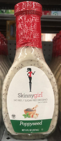 3 Bottles Skinnygirl Fat Sugar Free Poppyseed Salad Dressing 8 fl Bottle