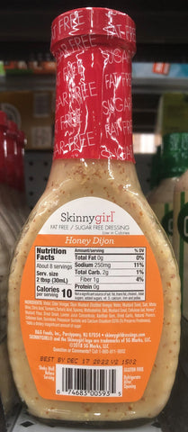 3 Bottles Skinnygirl Fat Sugar Free Honey Dijon Salad Dressing 8 fl Bottle