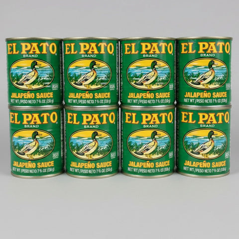 8 CANS El Pato Green Jalapeno Sauce 7.75 oz can Burrito Taco Mexican Salsa