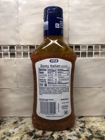 3 BOTTLES Kraft Zesty Italian Salad Dressing 16 oz Tangy Pasta