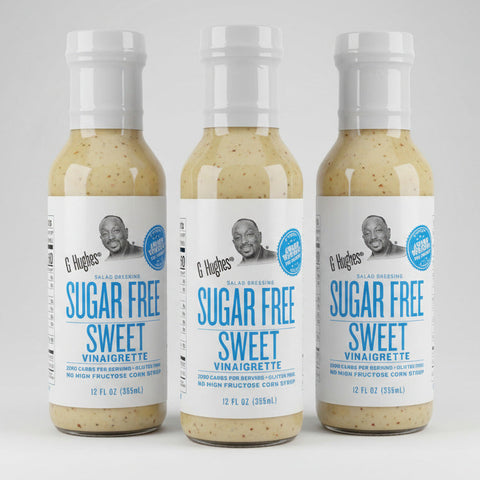 3 BOTTLES G Hughes Sugar Free Sweet Vinaigrette Salad Dressing 12 oz Bottle