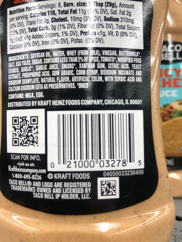 4 Bottles of Taco Bell Spicy Ranchero Sauce, 8 oz