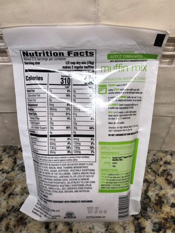 Food Lion Apple Cinnamon Muffin Mix, 7 oz