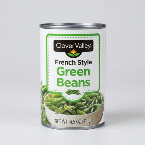 6 Cans of Clover Valley French Style Green Beans, 14.5 oz