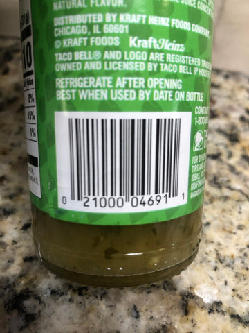 Taco Bell Verde Salsa Sauce, 7.5 oz