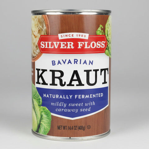 4 CANS Silver Floss Bavarian Style Kraut 14.4 oz Can Sauerkraut Pickled Cabbage