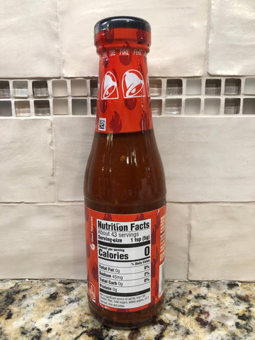 Taco Bell FIRE Sauce 7.5 oz Bottle hot chips burritos enchilada salsa