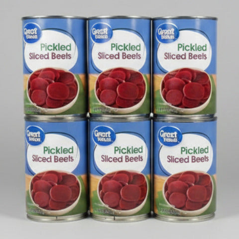 6 CANS Great Value Pickled Sliced Beets 15 oz Can Vegetable Salad