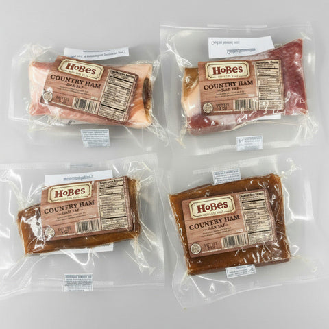 4 PACKS Hobes Country Ham Fat & Skins 8 Oz. Cracklings Rind Beans Seasoning