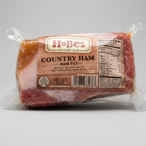 Hobes Fat 8 oz Pork Cured Country Ham & Skins Seasoning Bean Taters Stew
