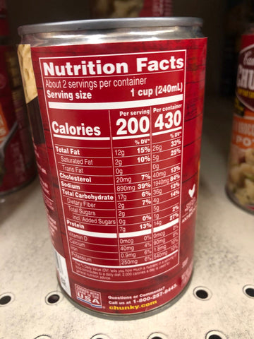 4 Cans of Campbell's Chunky Chicken Broccoli Cheese with Potato Soup, 18.8 oz