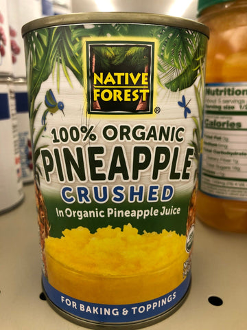4 Cans of Native Forest 100% Organic Crushed Pineapple, 14 oz